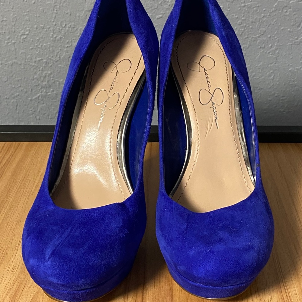 Blue Jessica Simpson Pumps Size 8 USED